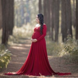 Off Shoulder Maternity Dress